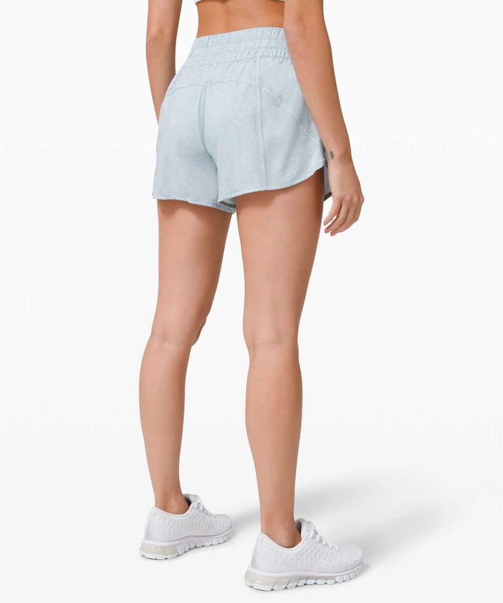 Lululemon 4" Tracker Short in Heather Lux Multi Hazy Jade, 10